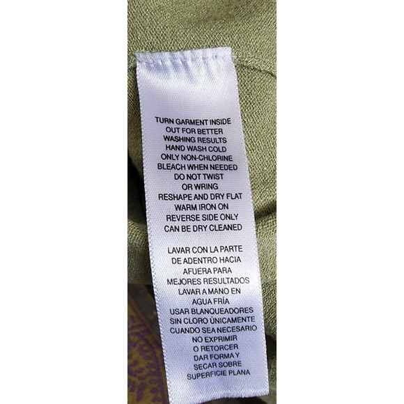 Vintage Look Embellished Green Sweater Size XL Boho Artsy Beaded Retro Feel - Picture 5 of 5